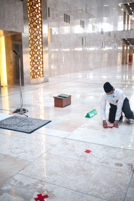 Persiapan Masjid Istiqlal Jelang New Normal