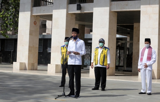 Presiden Joko Widodo Tinjau Renovasi Masjid Istiqlal