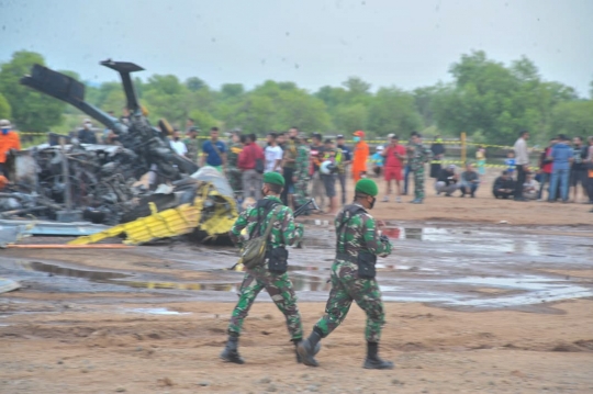 Helikopter TNI Jatuh Saat Latihan, 4 Orang Tewas dan 5 Luka-Luka