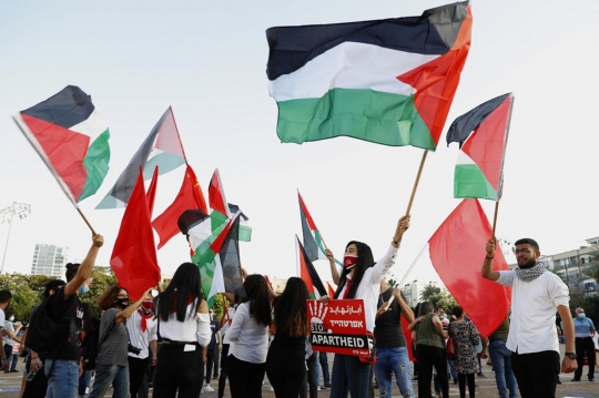 Aksi Ribuan Warga Israel Protes Rencana Pencaplokan Wilayah Palestina