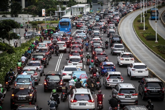 Kemacetan Jakarta di Tengah PSBB Transisi