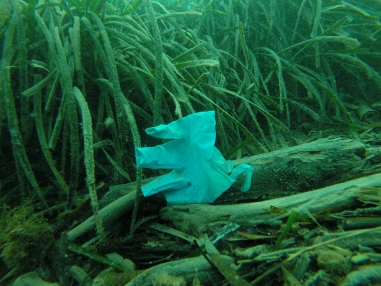 Penampakan Masker dan Sarung Tangan Cemari Laut Mediterania