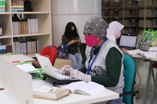 Perpustakaan Nasional Terapkan Protokol Kesehatan di Hari Pertama Dibuka