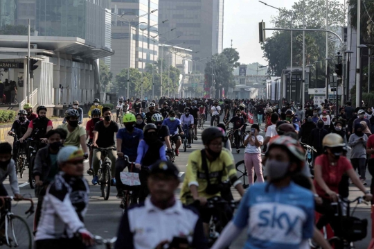 Suasana CFD Hari Pertama di Tengah Pandemi