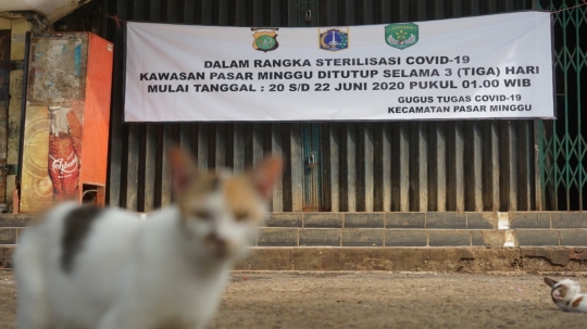 Suasana Pasar Minggu Usai Tiga Pedagang Positif Covid-19