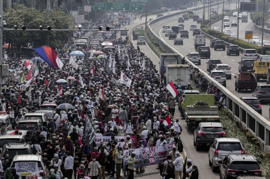 Aksi Massa PA 212 Unjuk Rasa Tolak RUU HIP di DPR