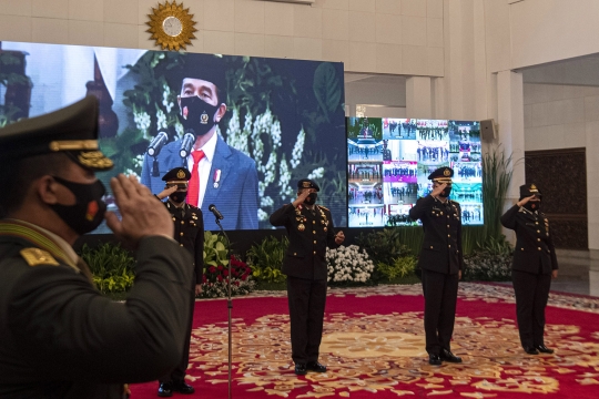 Peringatan HUT Bhayangkara ke-74 Dilaksanakan Secara Virtual di Istana Negara