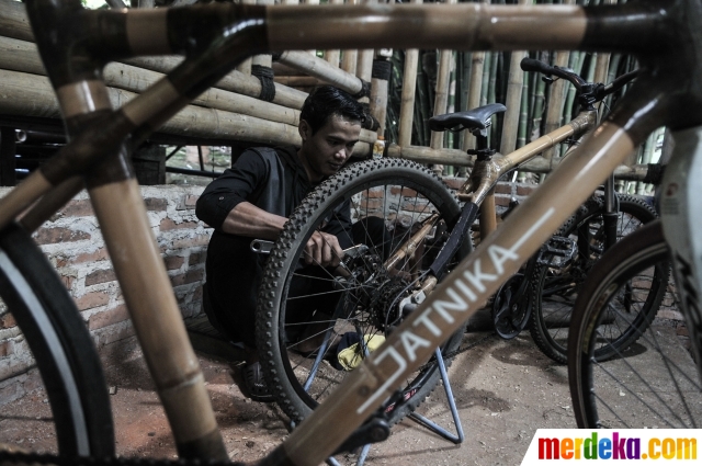 Foto Sepeda  Bambu Karya Anak  Negeri Tembus Pasar  Asia 