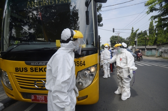 Bus Sekolah Beralih Fungsi untuk Angkut Pasien Covid-19