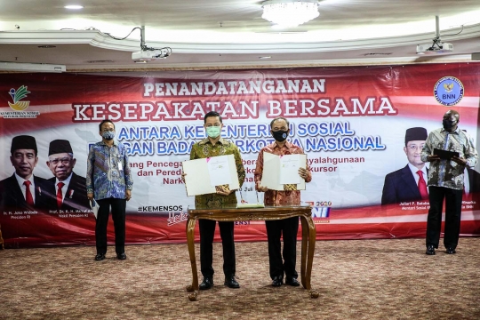 Kemensos-BNN Kerjasama Pencegahan Narkotika dan Rehabilitasi Sosial