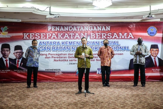 Kemensos-BNN Kerjasama Pencegahan Narkotika dan Rehabilitasi Sosial