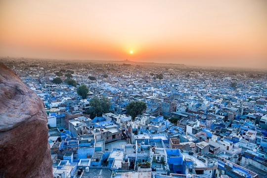 Potret Kota Biru Jodhpur, Kenapa Rumah Warganya Berwarna Biru?