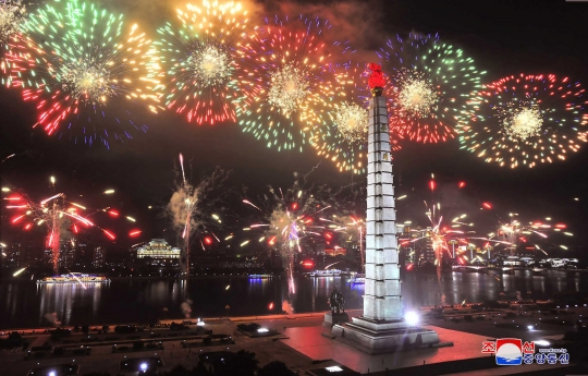 Semarak Pesta Kembang Api Pyongyang Peringati Gencatan Perang Korea