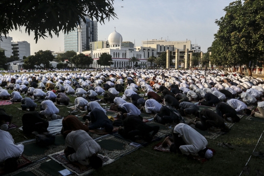 Pelaksanaan Salat Idul Adha di Masjid Al-Azhar Terapkan Protokol Kesehatan