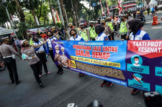 Sosialisasi Pemberlakuan Kembali Ganjil Genap di Jakarta