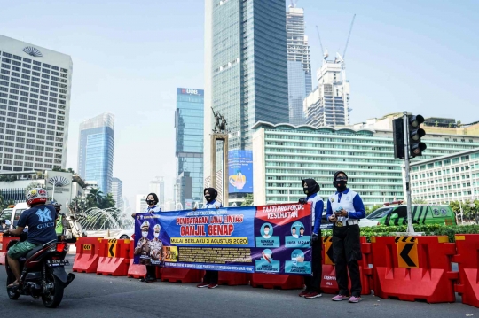 Sosialisasi Pemberlakuan Kembali Ganjil Genap di Jakarta