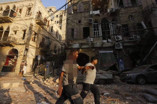 Kepanikan Warga Saat Ledakan di Beirut Lebanon