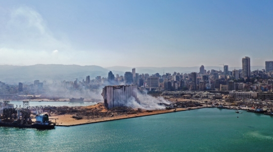 Melihat Pusat Ledakan Dahsyat di Lebanon dari Udara