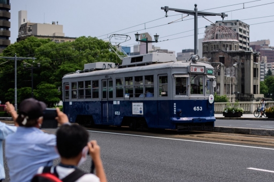 Wujud Trem 653 yang Selamat dari Serangan Bom Atom Hiroshima