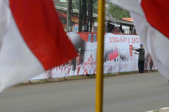 Jelang 17 Agustus, Poster HUT ke-75 Kemerdekaan RI Hiasi Tangsel