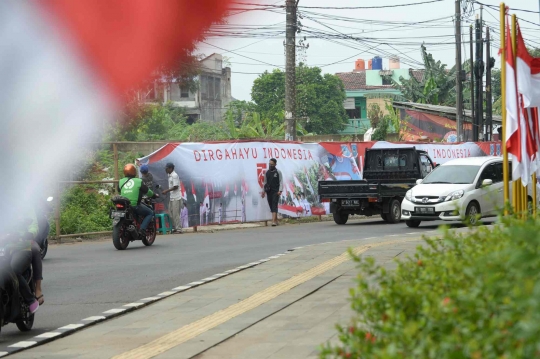 Jelang 17 Agustus, Poster HUT ke-75 Kemerdekaan RI Hiasi Tangsel