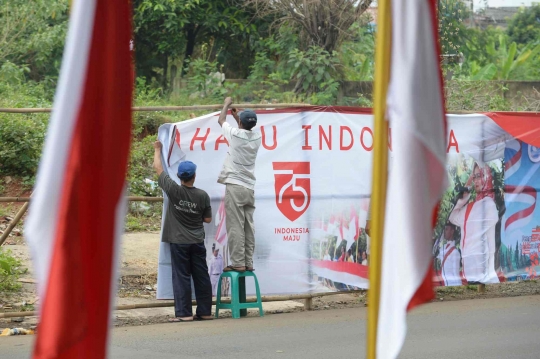 Jelang 17 Agustus, Poster HUT ke-75 Kemerdekaan RI Hiasi Tangsel