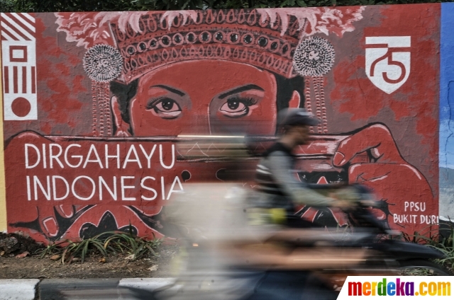 Foto : Mural Kemerdekaan Sambut HUT Ke-75 RI | Merdeka.com