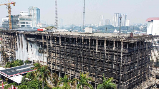 Pantauan Udara Gedung Kejaksaan Agung RI Usai Terbakar