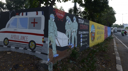 Pesan Mural Covid-19 di Bukit Duri untuk Masyarakat