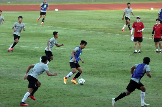 Latihan Timnas Indonesia U-19 Jelang Terbang ke Kroasia