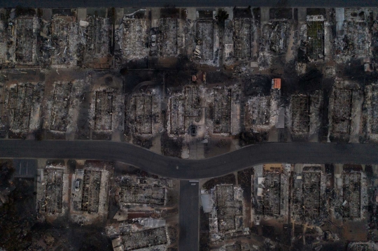 Mengerikan Satu Komplek Perumahan di AS Hangus Terbakar
