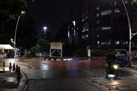 Jakarta Malam Hari Saat Pemberlakuan PSBB