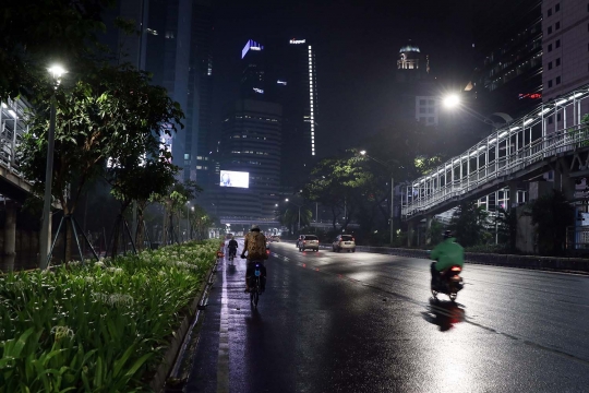 Jakarta Malam Hari Saat Pemberlakuan PSBB