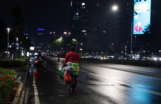 Jakarta Malam Hari Saat Pemberlakuan PSBB