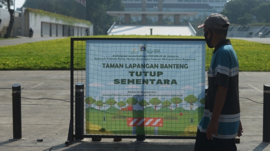 Lapangan Banteng Kembali Ditutup Bagi Pengunjung