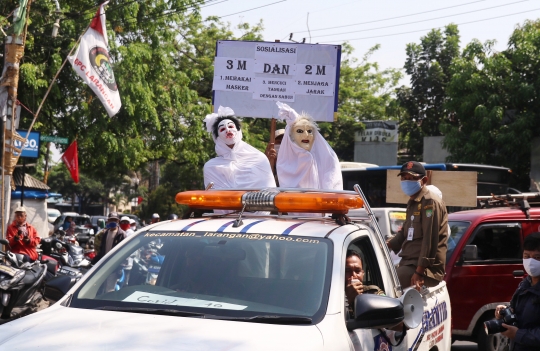 Kala Pocong Sosialisasikan Bahaya Covid-19