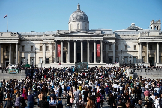 Aksi Unjuk Rasa Anti-Lockdown di London