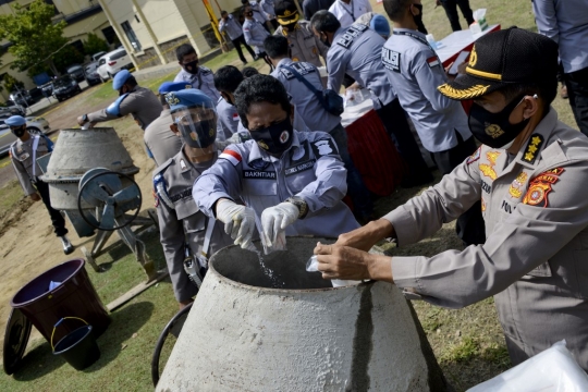 Polisi Musnahkan 372,6 Kg Ganja, 80,2 Kg Sabu, dan 27.400 Pil Ekstasi di Aceh