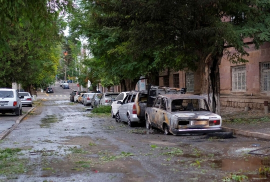 Kerusakan Parah Akibat Gempuran Roket Armenia-Azerbaijan di Nagorno-Karabakh