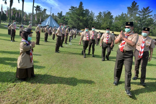 Apel Kesiapsiagaan Relawan Pramuka Peduli Covid-19 di Hari Sumpah Pemuda