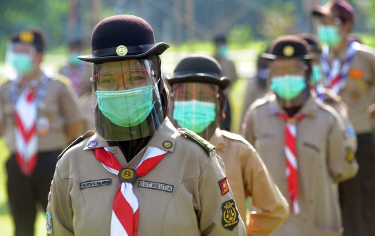 Apel Kesiapsiagaan Relawan Pramuka Peduli Covid-19 di Hari Sumpah Pemuda