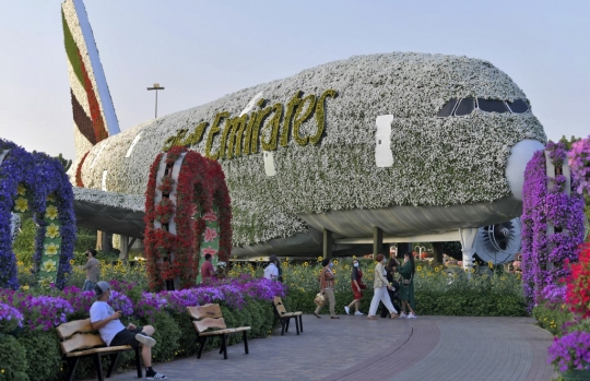 Mengunjungi Indahnya Dubai Miracle Garden, Taman Bunga Terbesar di Dunia