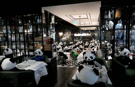 Lockdown, Boneka Panda Kuasai Restoran Jerman
