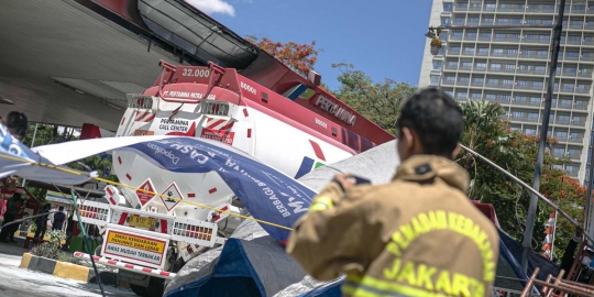 Kondisi SPBU MT Haryono Pasca Ledakan