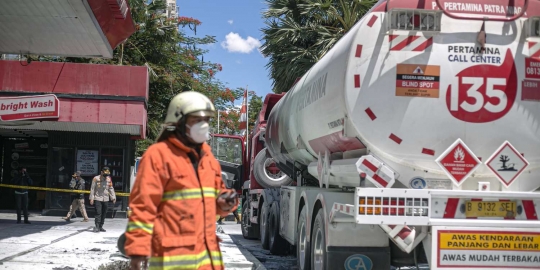 Kondisi SPBU MT Haryono Pasca Ledakan