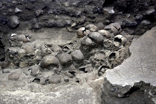 Penemuan Reruntuhan Menara Tengkorak Suku Aztec di Meksiko