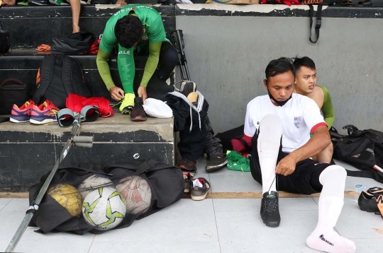 Aksi Garuda INAF Bertanding Lawan Selebritis FC