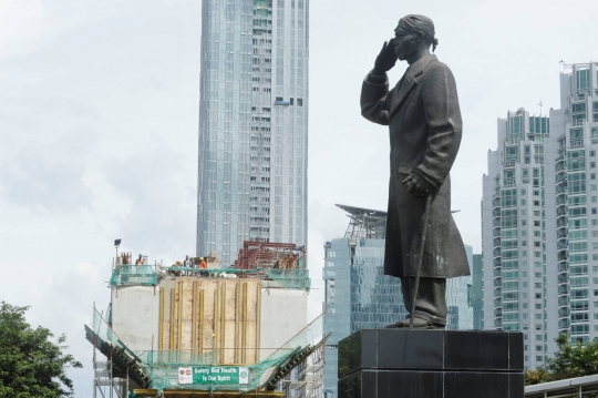 Progres Proyek LRT Stasiun Dukuh Atas