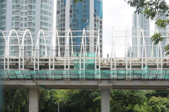 Progres Proyek LRT Stasiun Dukuh Atas