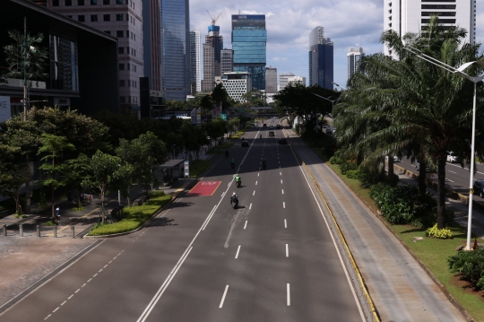 Suasana Jalan Ibu Kota Lengang Saat Libur Natal